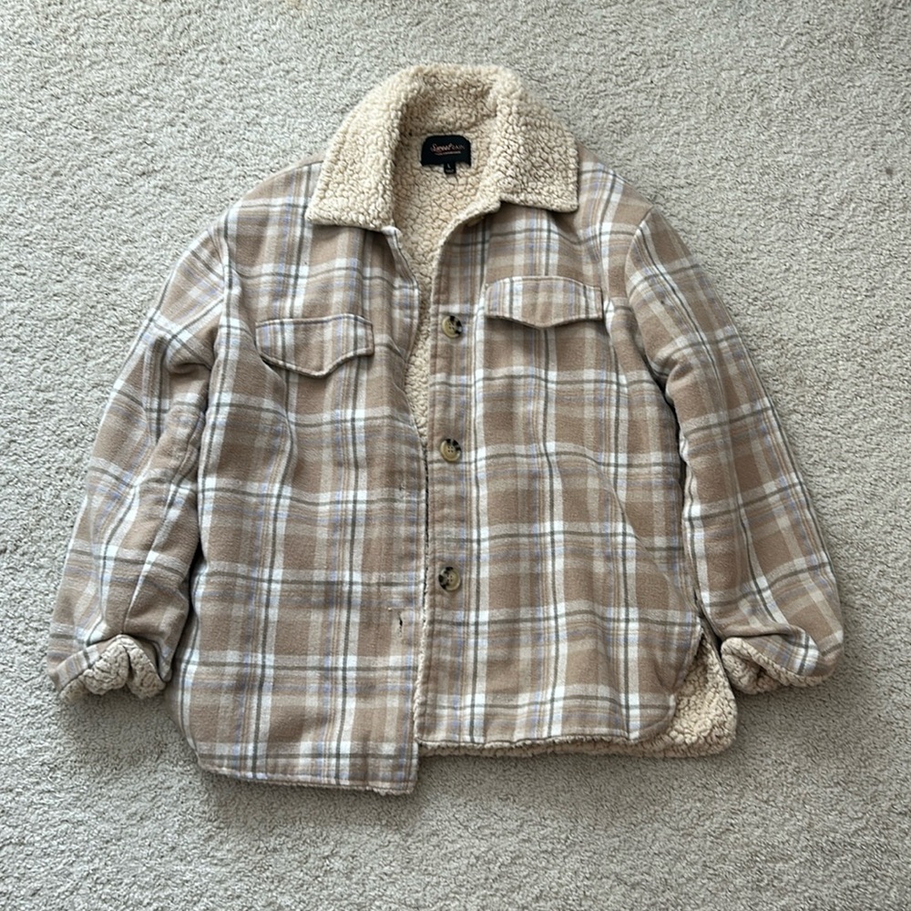 Plaid Teddy Coat